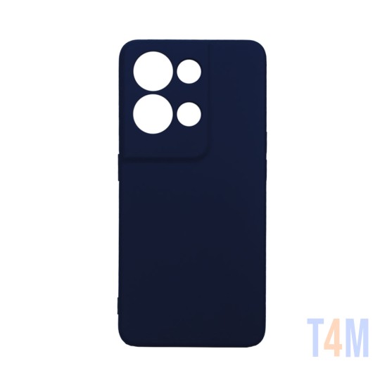 Capa de Silicone com Moldura de Câmera para Oppo Reno 8 Pro Azul Escuro